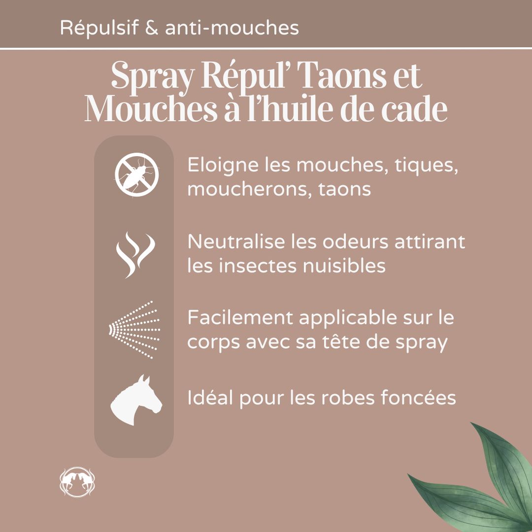NATURACHEVAL Spray répul naturel cheval mouches huile de cade NATURACHEVAL Spray répul naturel cheval mouches huile de cade